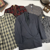 vintage古着日制厚女西女士西装 昭和港风文艺复古百搭西服