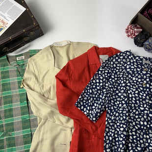 vintage古着日制女西女士西装 238 昭和港风复古撞色设计百搭西服