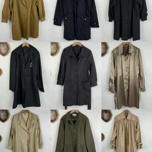 vintage古着日制男女风衣复古街拍休闲百搭通勤女款 352 风衣外套