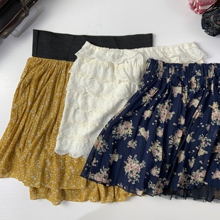 vintage日制古着蛋糕裙古早少女夏款 135 半身裙甜美风可爱超短裙