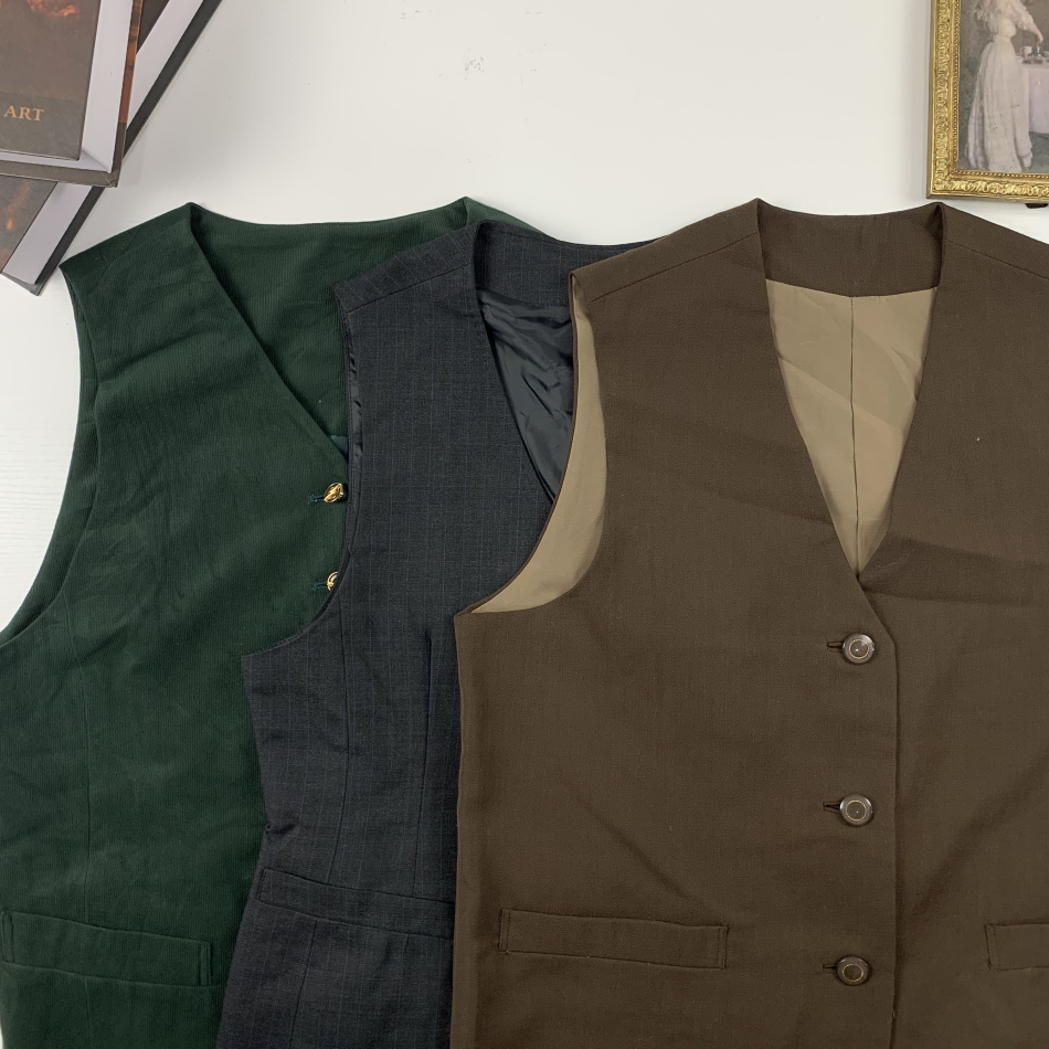 vintage古着日制西装马甲羊毛背心马甲百搭街拍休闲女士马甲-199,男装,常规马甲,淘宝优惠券,粉丝福利购,淘宝优惠卷