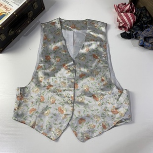 vintage古着日制西装 805 马甲羊毛背心复古马甲休闲街拍文艺马甲