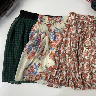 vintage日制古着蛋糕裙古早风少女夏款 半身裙可爱软妹青春短裙144