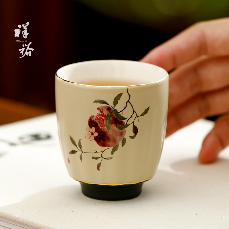 陶瓷茶杯家用女士单杯礼盒装