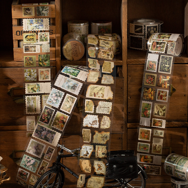 复古往来回忆烫金邮票胶带文艺烫金邮戳手帐手机壳打底装饰贴纸