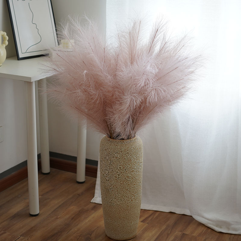 落地大芦苇仿真花干花装饰摆件陶瓷假花婚庆电视柜客厅插花