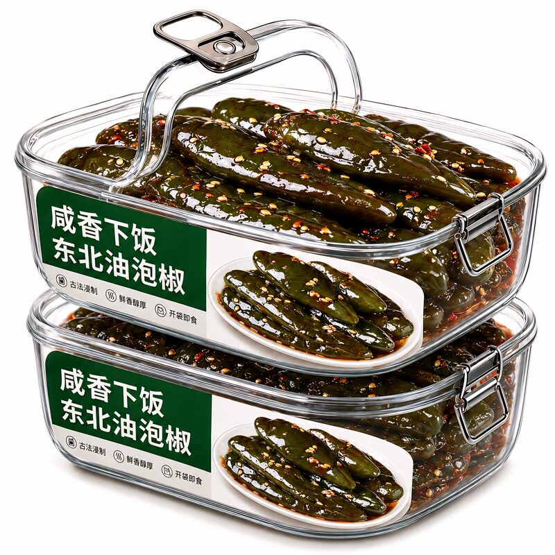 东北油泡椒咸菜下饭菜古法腌制青辣椒开胃酱菜咸菜官方旗舰店油椒图片