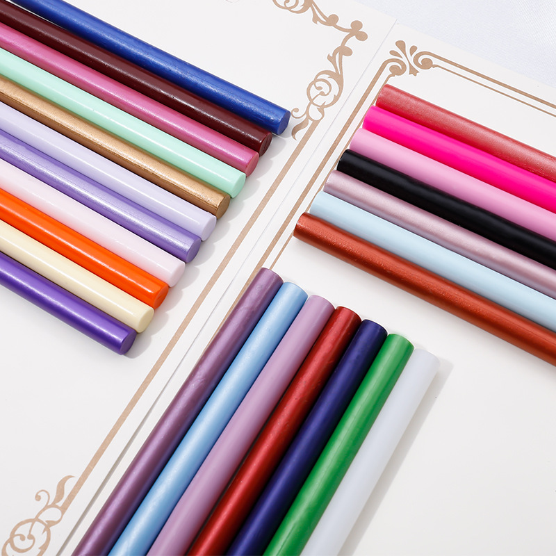 火漆蜡棒53色小蜡棒金色复古印章信封封口7MM96MM