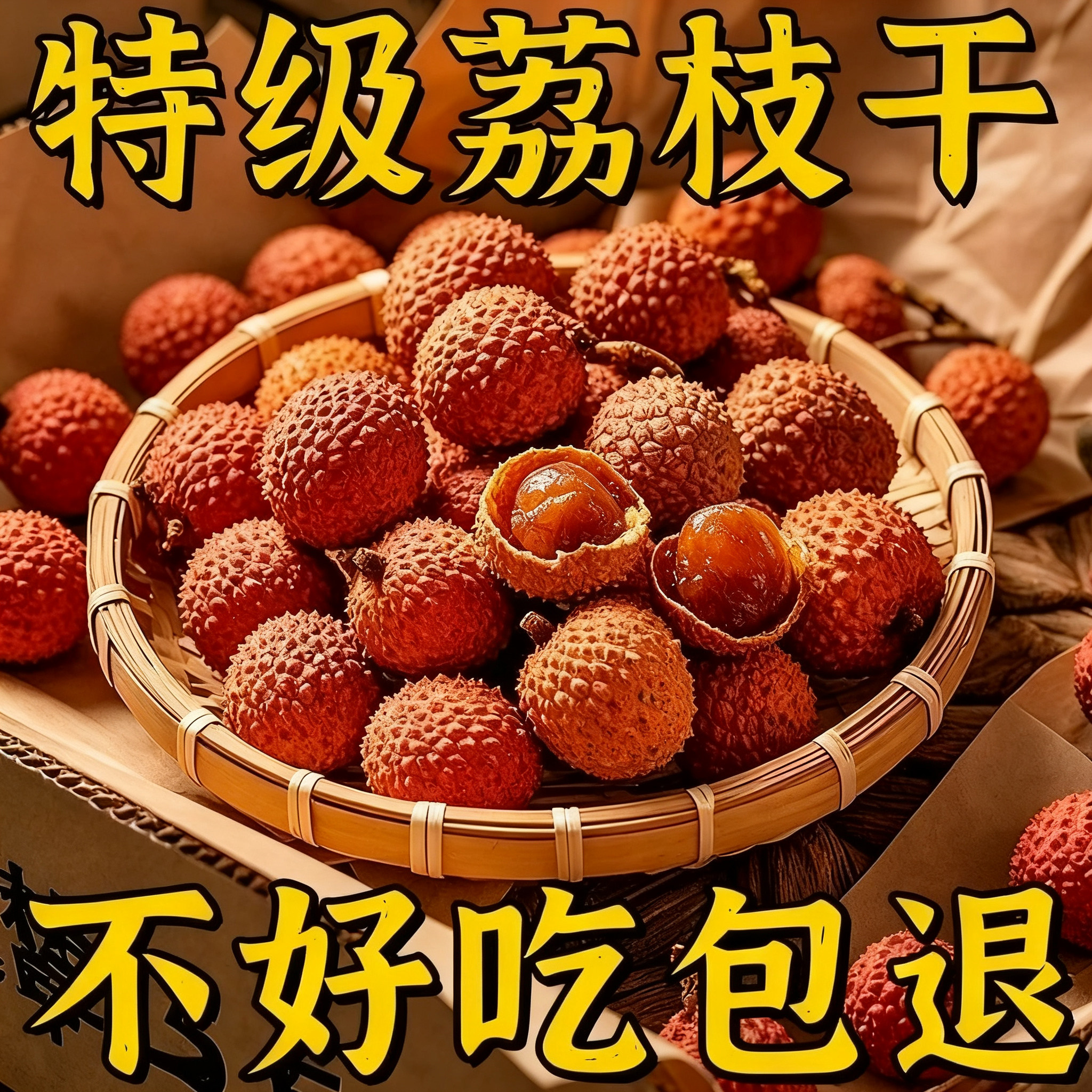 荔枝干特级2025年新货新鲜无小核肉厚大果肉厚桂味正品官方旗舰店