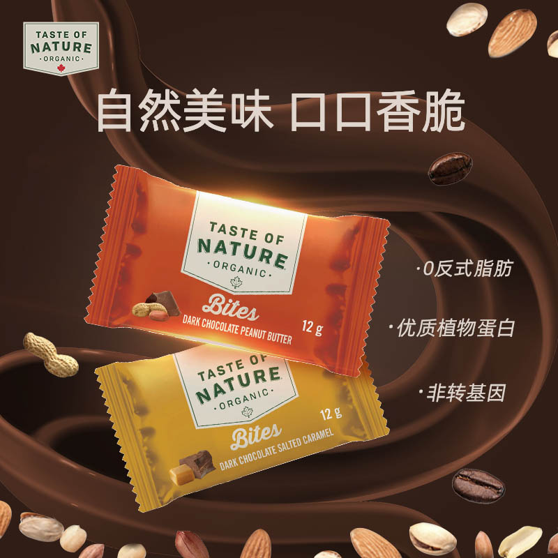 TasteOfNature加拿大巧克力花生苹果坚果棒