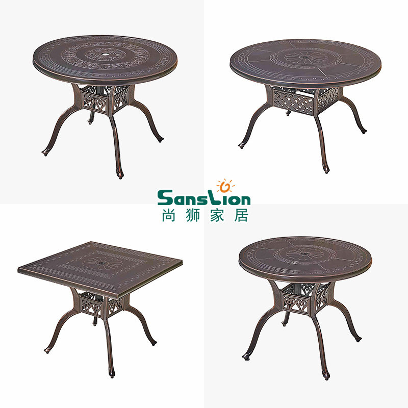 户外铸铝桌子欧式露天阳台休闲防水压铸雕花露天铸铝桌椅组合,住宅家具,阳台桌,淘宝优惠券,粉丝福利购,淘宝优惠卷