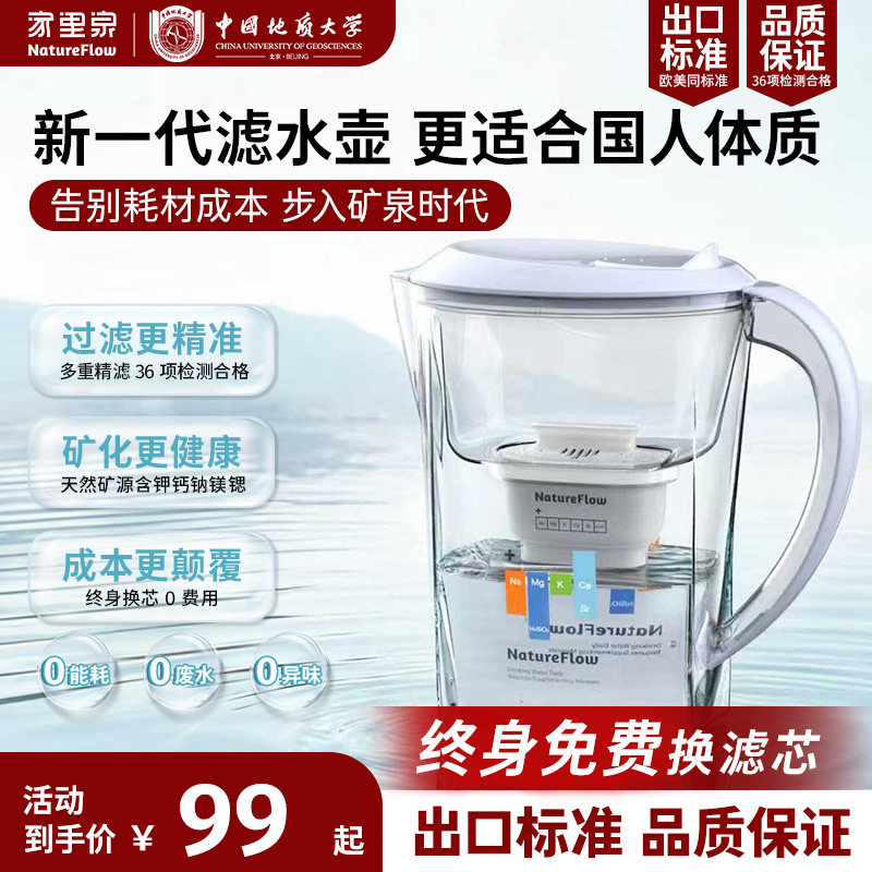 家里泉大容量家用滤水壶直饮净水壶滤芯适配碧然德自来水过滤器