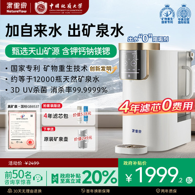 家里泉天山矿泉净饮机家用瞬热式一体桌面净水器小型台式饮水机