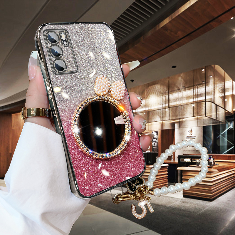 OPPOReno6硅胶网红个性镜面软壳