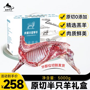 羊肉新鲜半只羊10斤羊后腿肉羔羊肋排手把肉羊蝎子食材年货礼盒