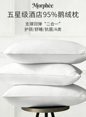 德国95白鹅绒枕头护颈椎助睡眠成人颈椎支撑专用抗菌防螨枕护颈枕