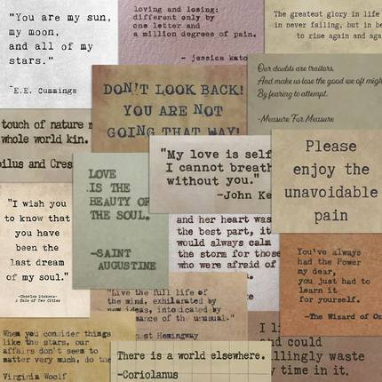 60张复古英文语录名人名言贴纸励志鼓励手机壳笔记本电脑防水贴画