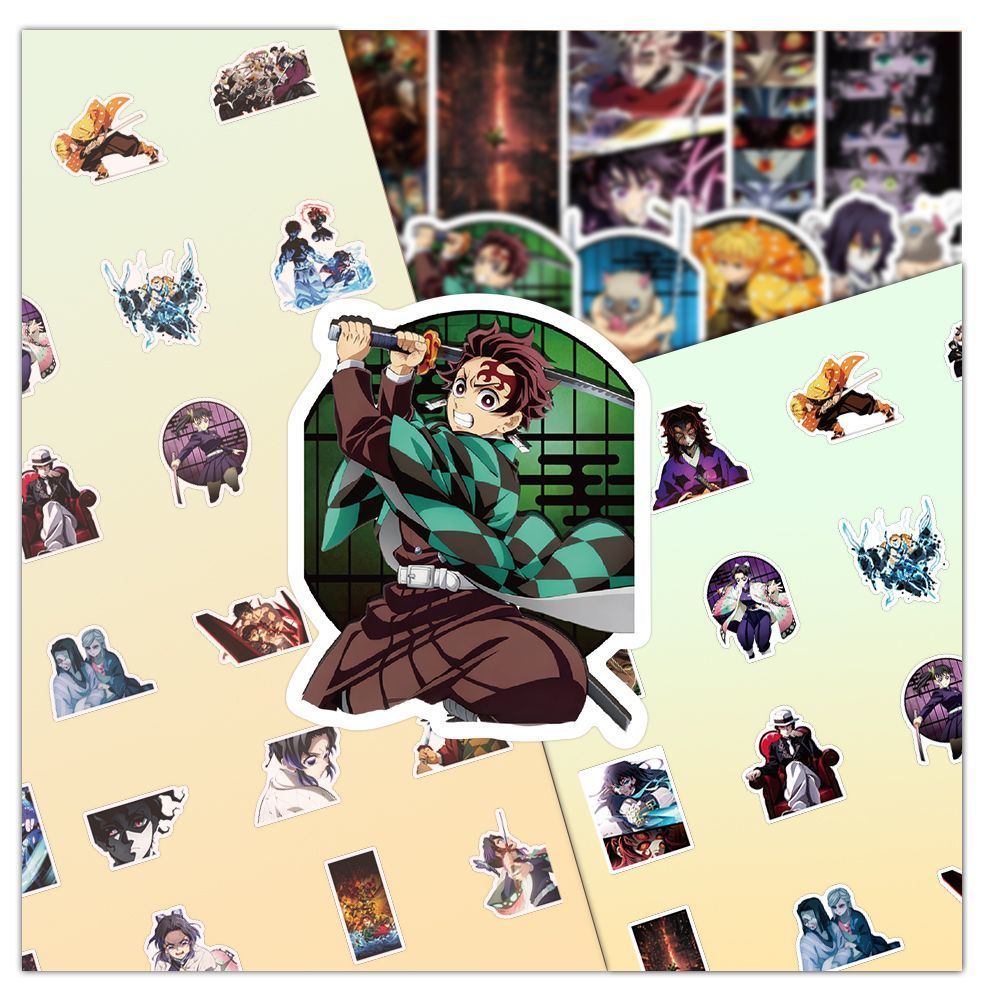 162张鬼灭之刃卡通贴纸动漫周边
