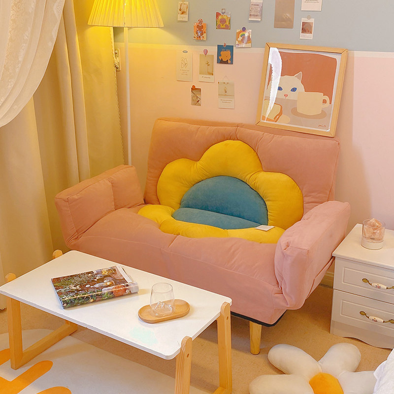 网红小户型懒人沙发可折叠榻榻米沙发床卧室休闲 躺椅出租房小沙