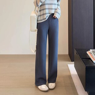 EGG 小个子显腿长窄版 休闲裤 女春 SLY软垂赛得利莱赛尔高腰直筒裤