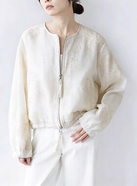 EGG SLY唯美浪漫 重工蕾丝刺绣防晒小香风棒球服夹克外套女春