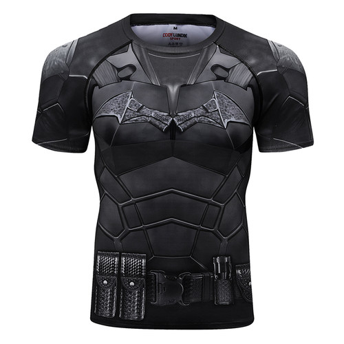 Crew neck gym running sportswear men's shirt健身房跑步男衬衫