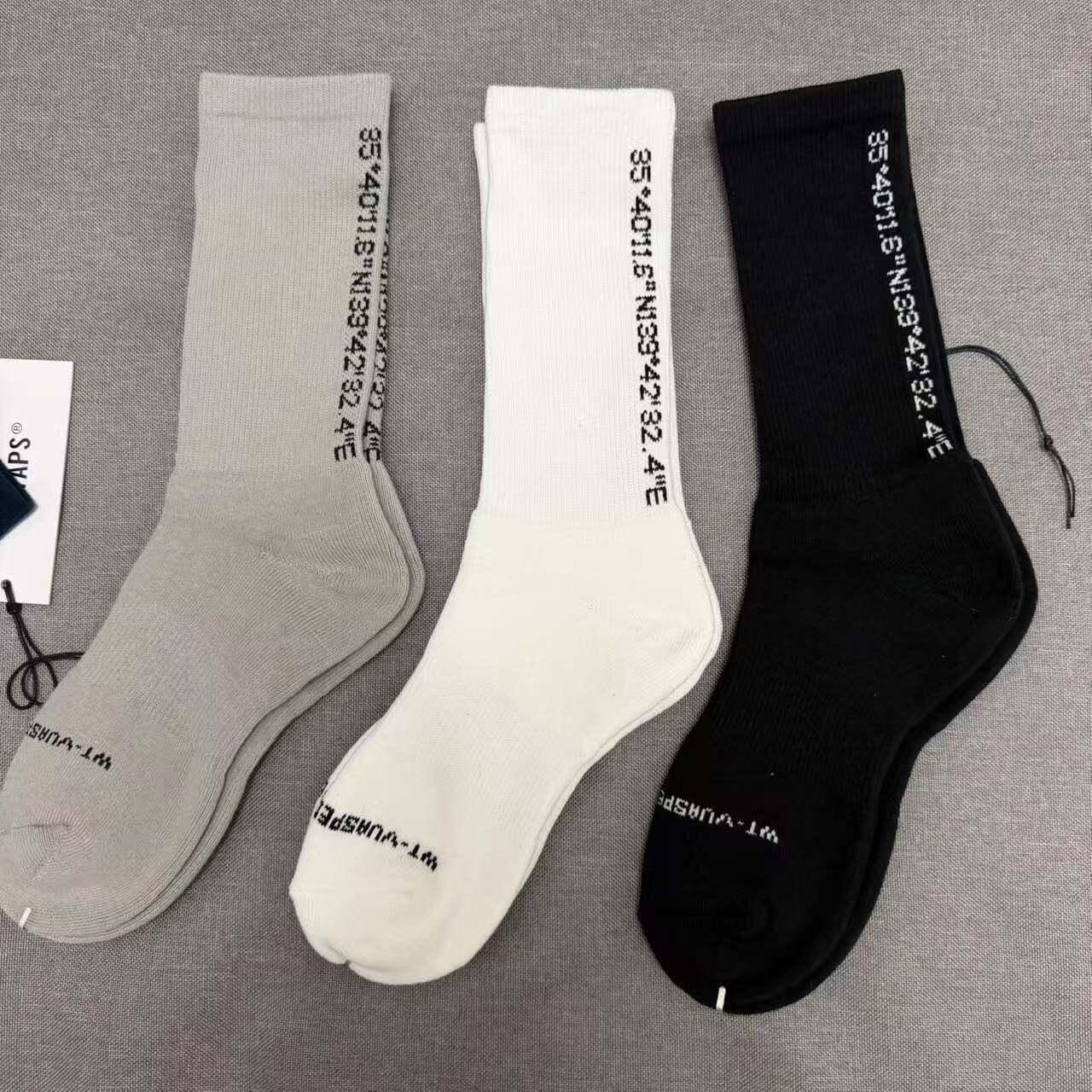 WTAPS西山彻户外毛巾袜加厚工装袜子高筒简约运动袜子短筒跑步袜