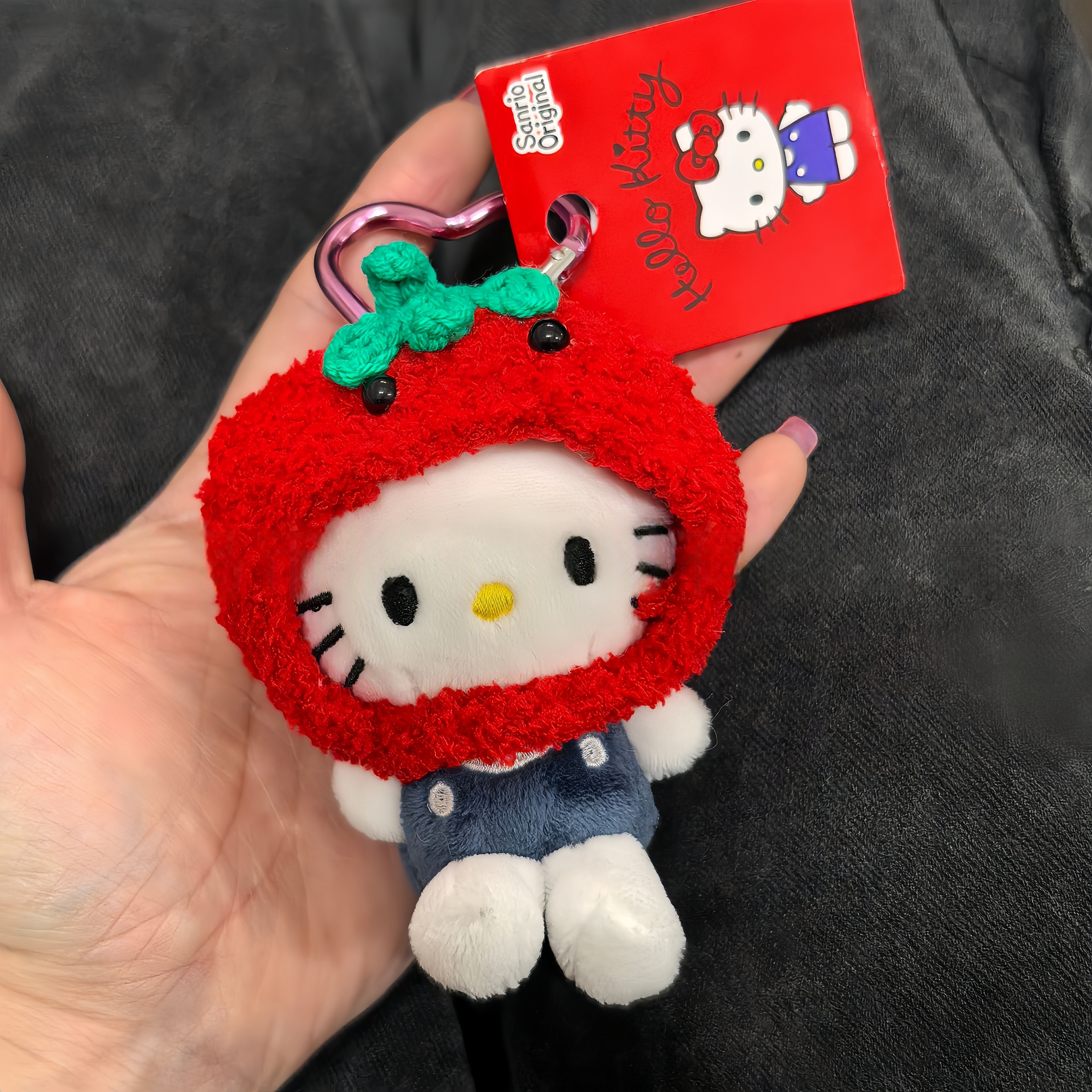 番茄头套hellokitty包包挂件可爱kt猫书包玩偶饰品毛绒公仔钥匙扣