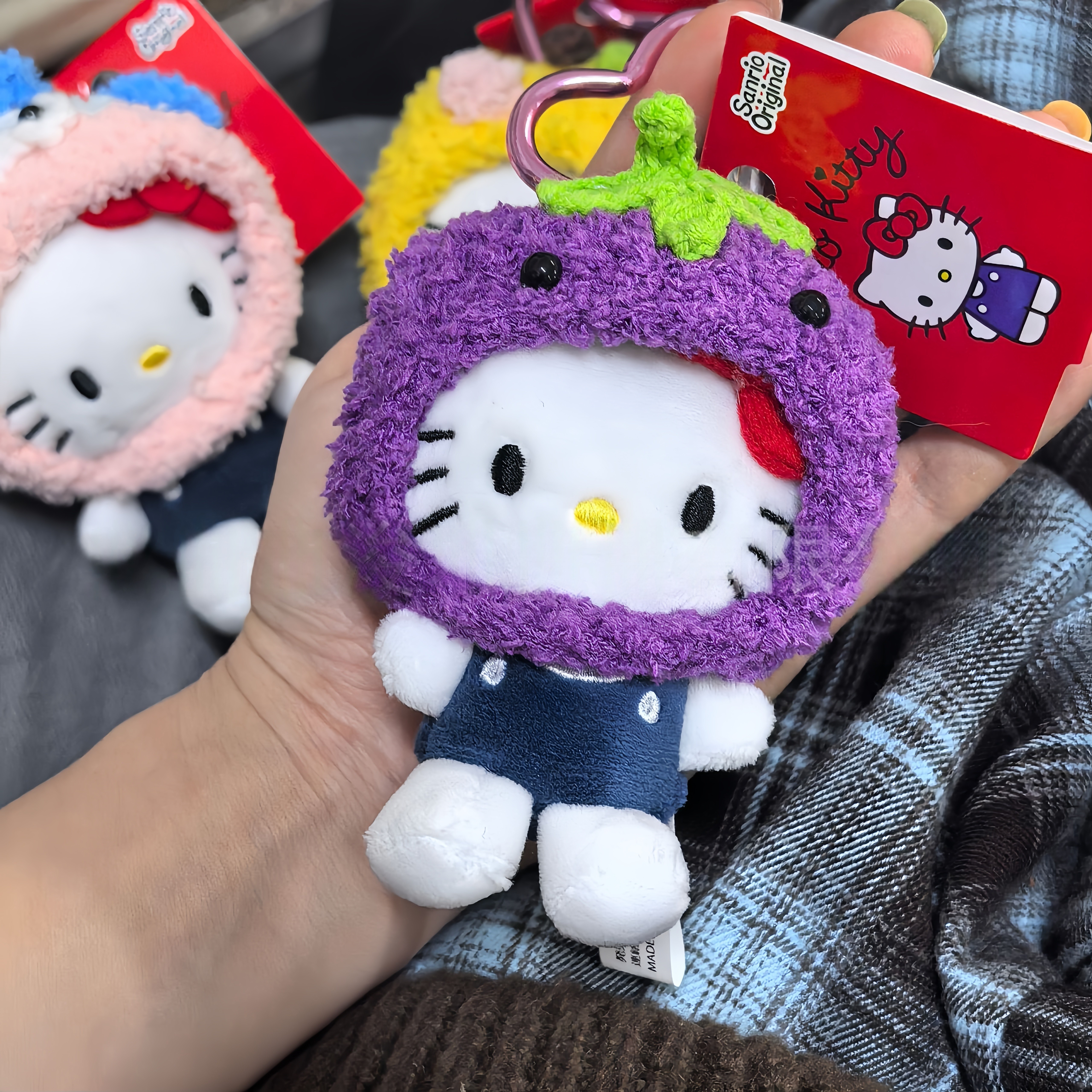 可爱茄子头kitty包包挂件