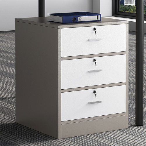 跨境办公室文件柜桌下储物柜落地组合式资料柜分层档案柜带锁