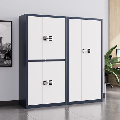 跨境电子保密柜密码锁文件柜指纹国宝锁办公室资料档案钢制矮柜