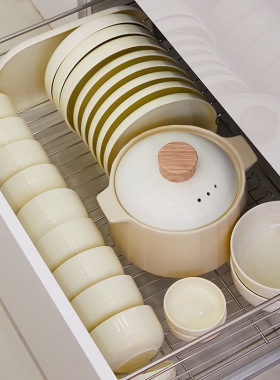 碗碟套装家用法式奶油风高颜值餐具碗家用饭碗款乔迁礼品碗套装