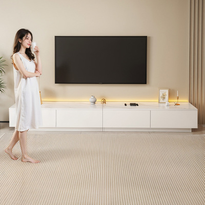 跨境电视柜客厅家用2025新款落地小户型现代简约收纳储物一体