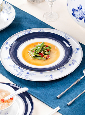 敦煌文创联名系列景德镇骨瓷餐具套装釉下彩青花餐具乔迁送礼礼品