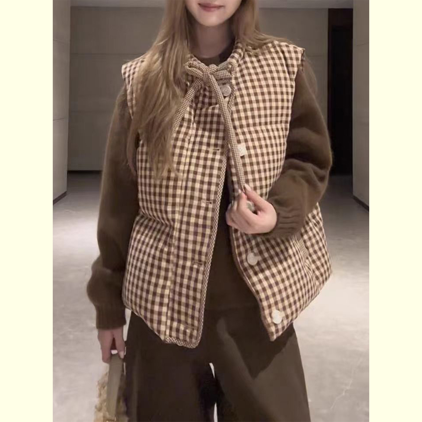 洋气休闲风保暖加绒无袖上衣