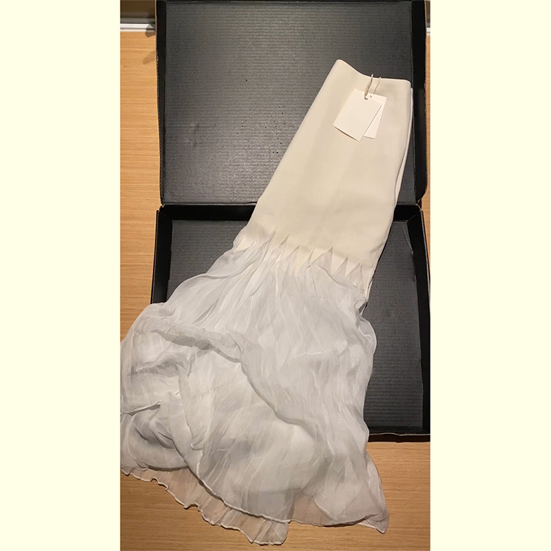 欧货洋气拼接高腰半身裙女2025夏