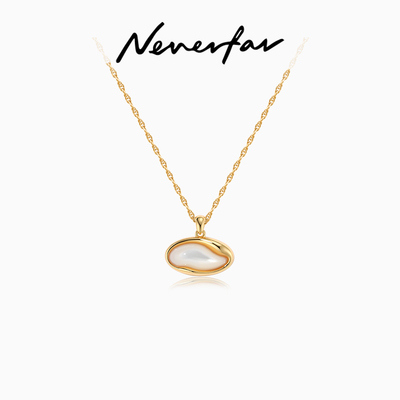 【春节正常发货】Neverfar流淌系列贝母波纹项链女高级天然贝母