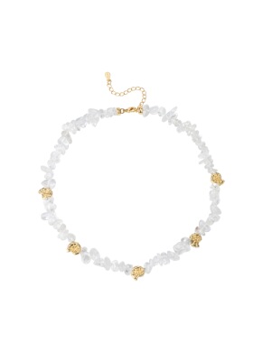 Neverfar海洋系列渊贝集·ABYSSAL WISDOM鹦鹉螺水晶碎石项链女款