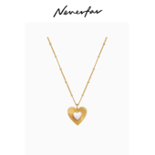Neverfar摩登桃心系列桃心贝母项链女款 立享88折 爱心吊坠