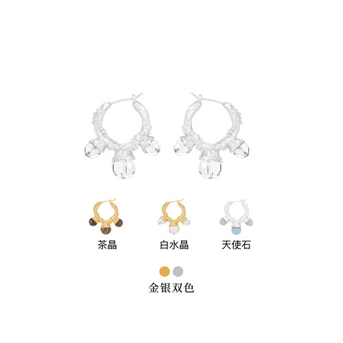 幸运寻迹系列连珠肌理耳环女款