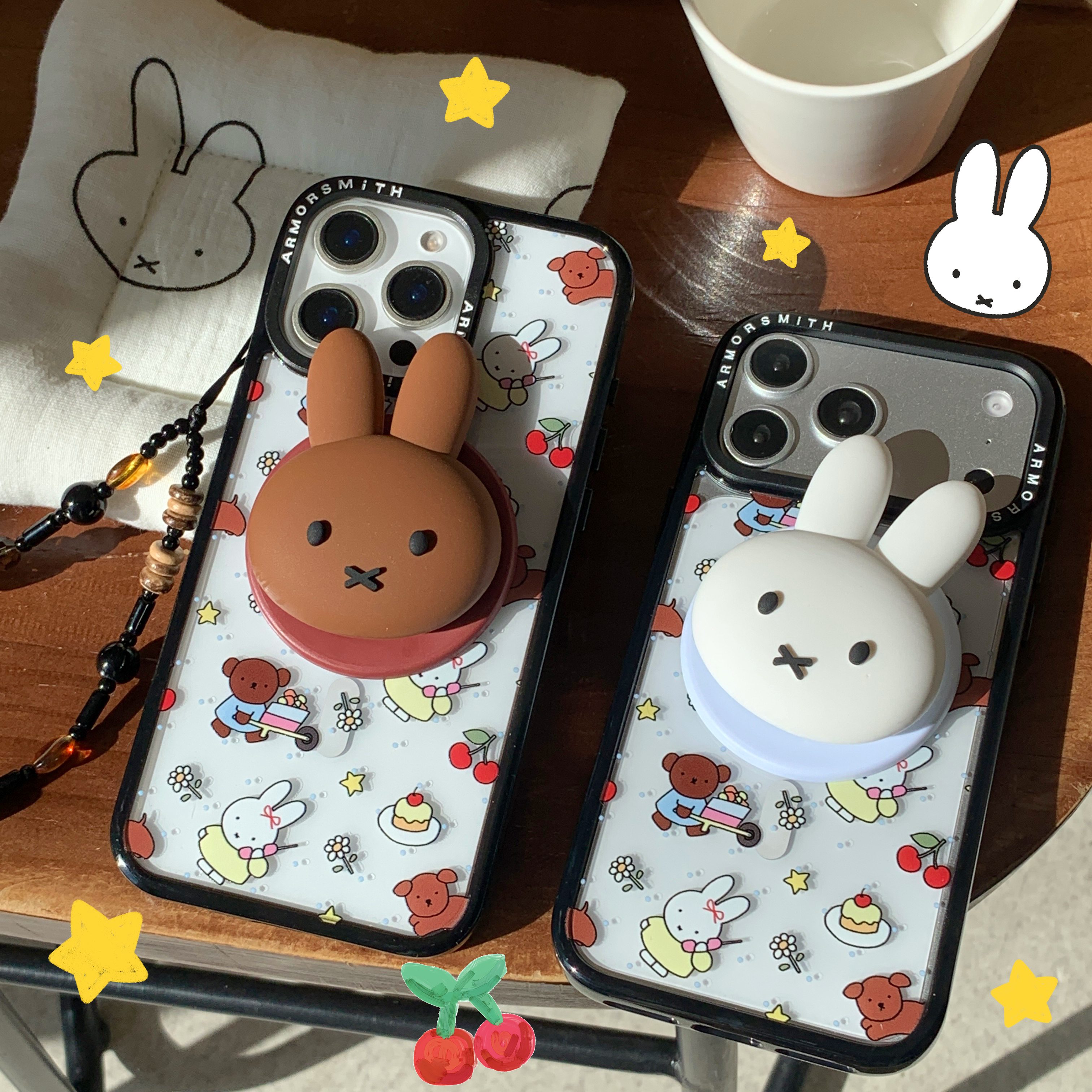 创意磁吸樱桃米菲兔适用三星GalaxyS25Ultra手机壳S25EDGE/S24/S24FE可爱少女S23+/23plus防摔S23Ultra保护套