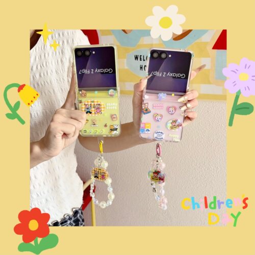 创意卡通原田治野适用于三星zFlip8手机壳折叠GalaxyZFlip7/5/3少女可爱W26/W25/W24Flip/个性翻盖防摔保护套