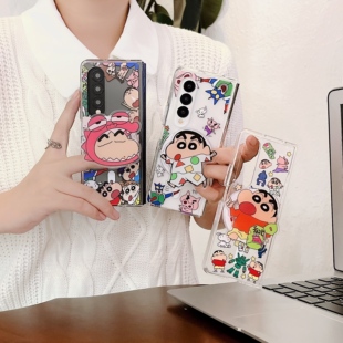 创意韩风磁吸卡通蜡笔小新适用三星GalaxyZFold7手机壳ZFold6/5/3可爱少女情侣折叠w24/w23 5G防滑全包保护套