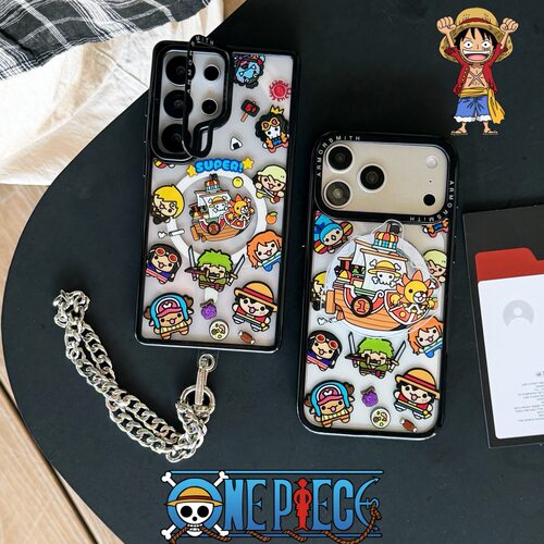 创意磁吸Q版海贼王适用三星GalaxyS26Ultra手机壳S25EDGE/S23/S24FE/S23Ultra可爱苹果17PROMAX/16防摔保护套