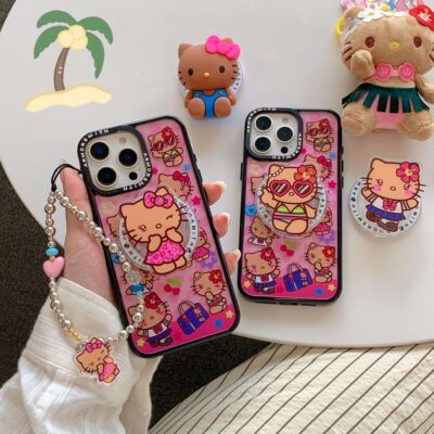 创意磁吸卡通黑皮KT猫适用于三星GalaxyS26Ultra手机壳S25EDGE/S24/S24FE少女S23+/23plus防摔S23Ultra保护套