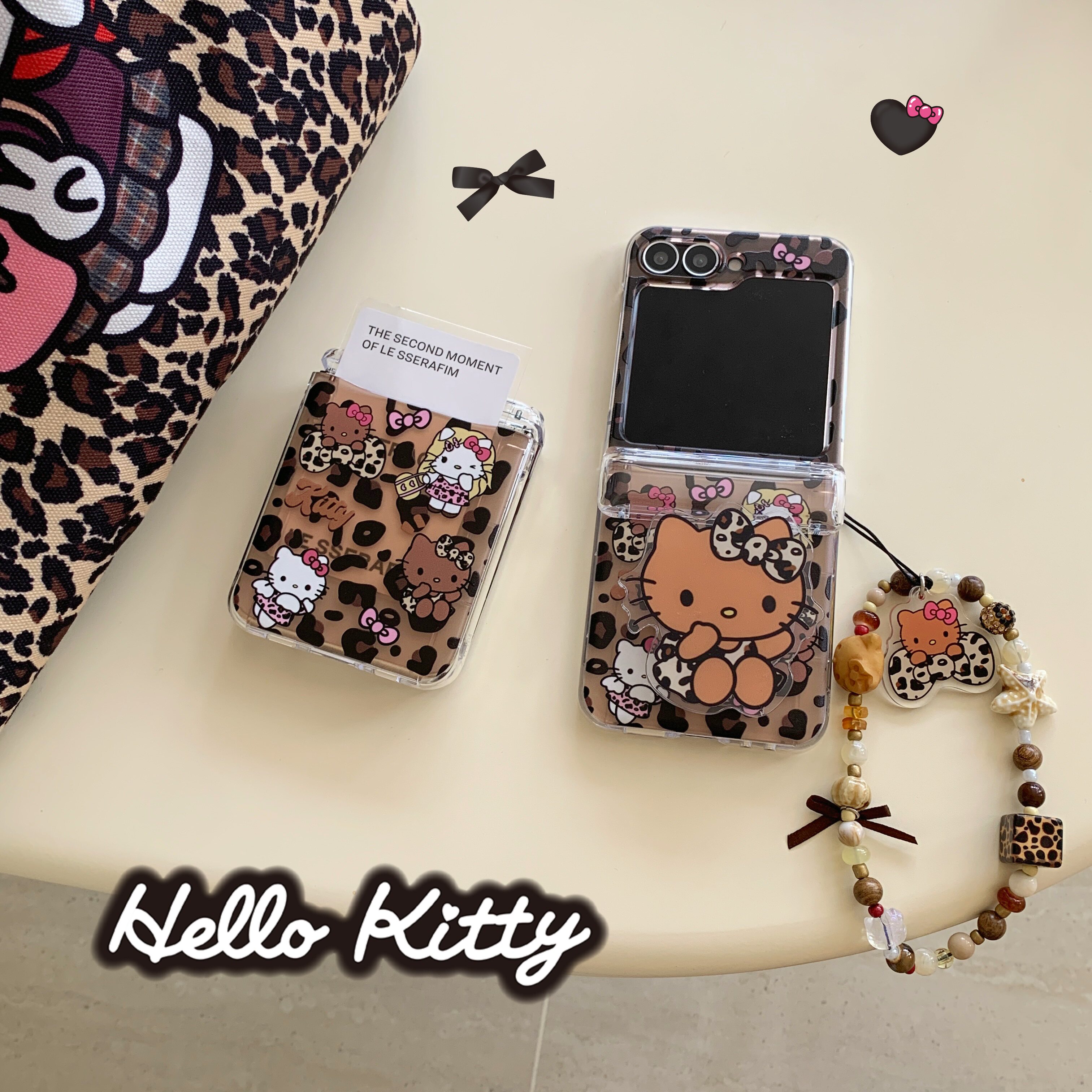 创意卡通豹纹KT猫适用于三星zFlip7手机壳折叠GalaxyZFlip6/5防摔Flip3可爱少女心W23/W24Flip女款翻盖保护套,3C数码配件,手机保护套/壳,淘宝优惠券,粉丝福利购,淘宝优惠卷