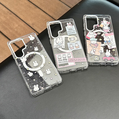 创意磁吸星星米菲兔头像适用三星GalaxyS26Ultra手机壳S25+/S25FE可爱少女S24Ultra/S24/S23FE全包防摔保护套