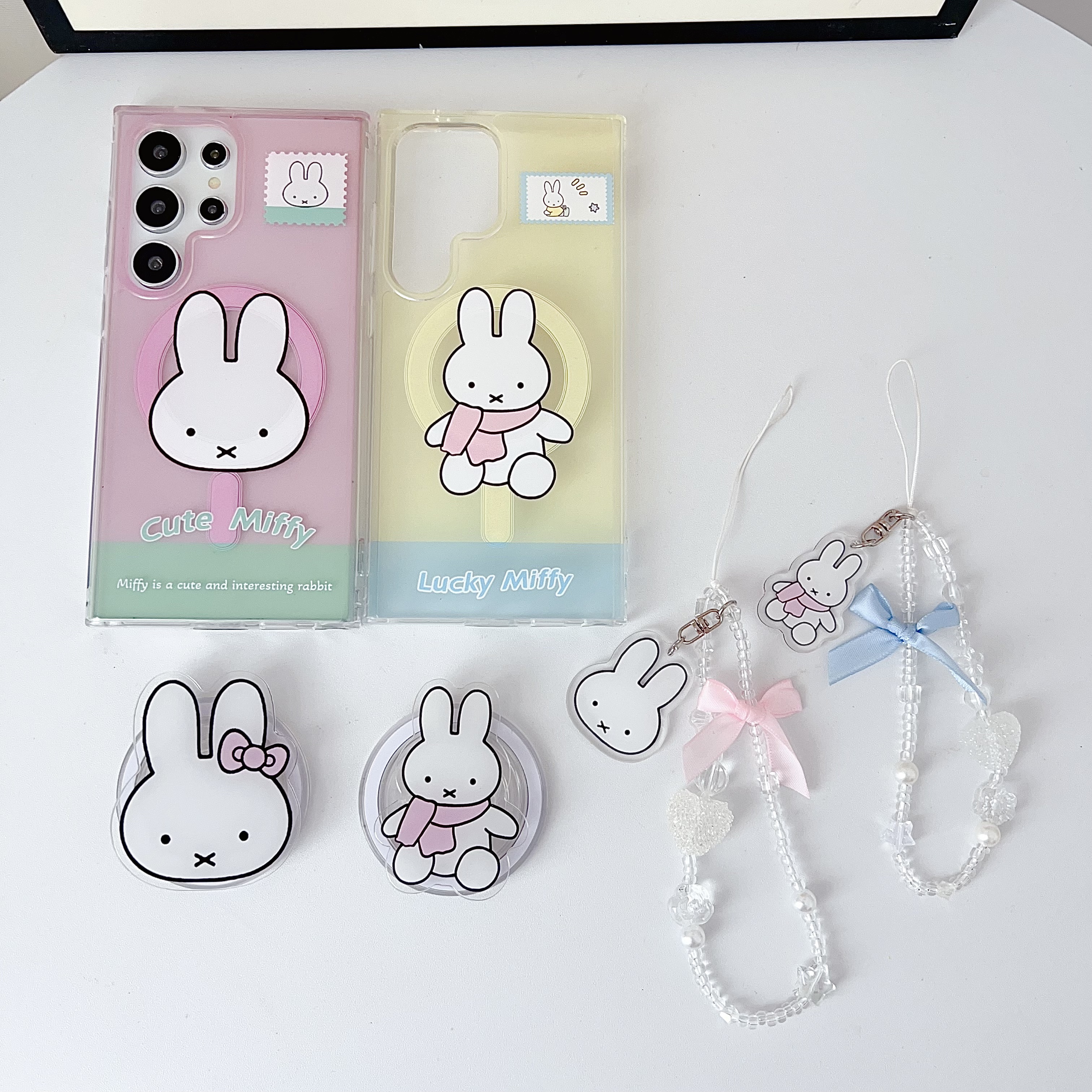 创意磁吸卡通粉黄兔子适用于三星GalaxyS25手机壳S25Ultra可爱少女心S24/S24PLUS全包防滑S23/S23+防摔保护套