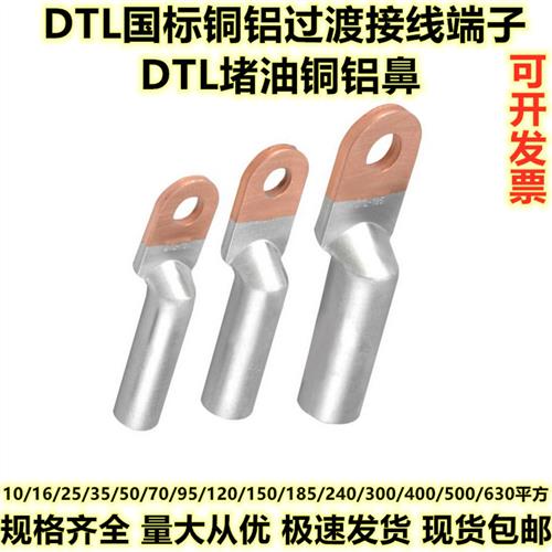 国标铜铝过渡鼻子DTL16/25/35/50/70/95/120-630平方接线端子线耳