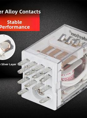 微型小型中间继电器8/14针Ac 220 Dc 24V12V5V Hh52P/Hh54P/13F